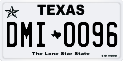 TX license plate DMI0096