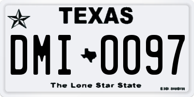 TX license plate DMI0097