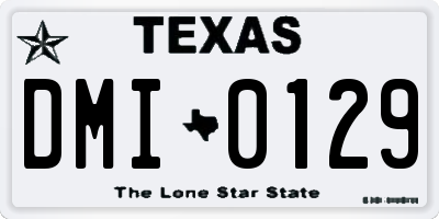 TX license plate DMI0129