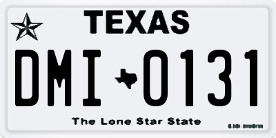 TX license plate DMI0131