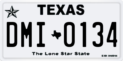 TX license plate DMI0134