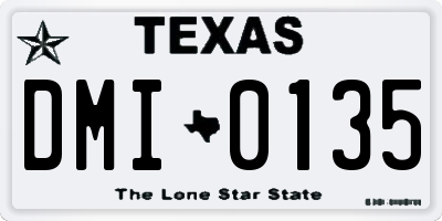 TX license plate DMI0135