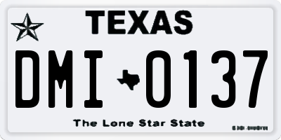 TX license plate DMI0137