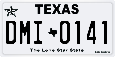 TX license plate DMI0141