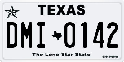 TX license plate DMI0142