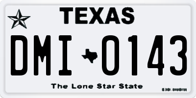 TX license plate DMI0143