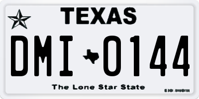 TX license plate DMI0144