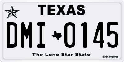 TX license plate DMI0145