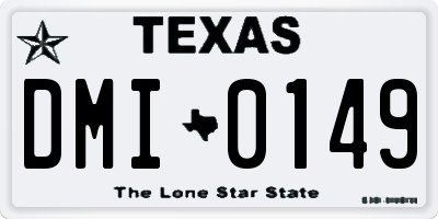 TX license plate DMI0149