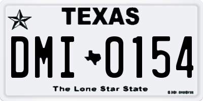 TX license plate DMI0154