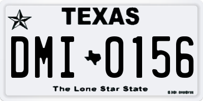 TX license plate DMI0156