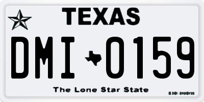 TX license plate DMI0159