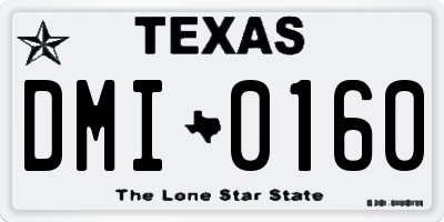 TX license plate DMI0160
