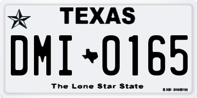 TX license plate DMI0165