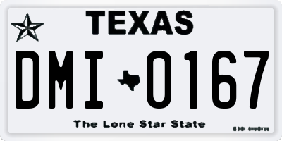 TX license plate DMI0167