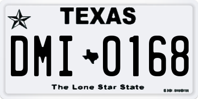 TX license plate DMI0168