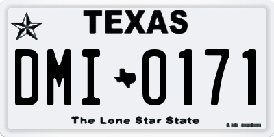 TX license plate DMI0171