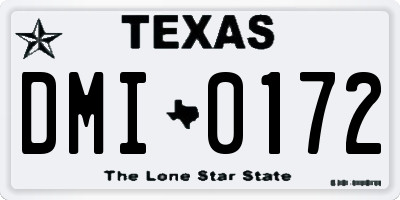 TX license plate DMI0172