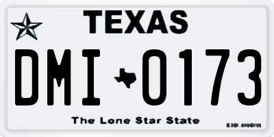 TX license plate DMI0173