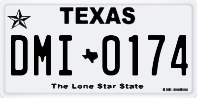TX license plate DMI0174