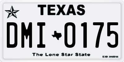 TX license plate DMI0175