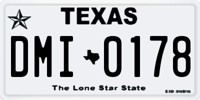 TX license plate DMI0178