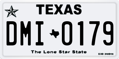 TX license plate DMI0179