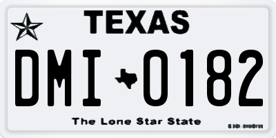 TX license plate DMI0182