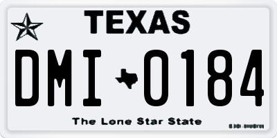 TX license plate DMI0184