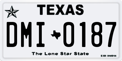 TX license plate DMI0187