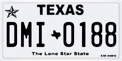 TX license plate DMI0188