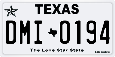 TX license plate DMI0194