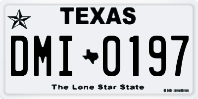 TX license plate DMI0197