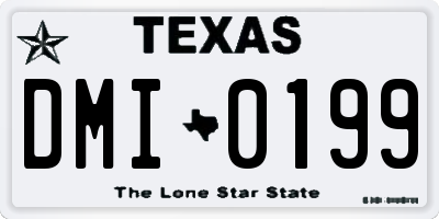 TX license plate DMI0199