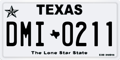 TX license plate DMI0211