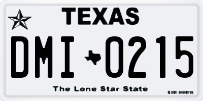TX license plate DMI0215