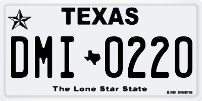 TX license plate DMI0220