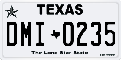 TX license plate DMI0235