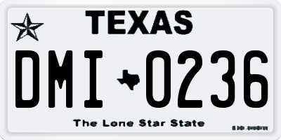 TX license plate DMI0236