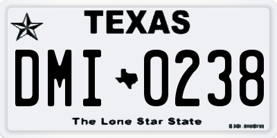 TX license plate DMI0238