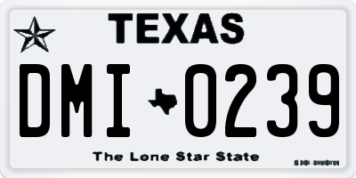 TX license plate DMI0239