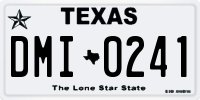 TX license plate DMI0241