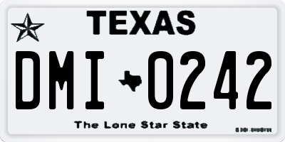 TX license plate DMI0242