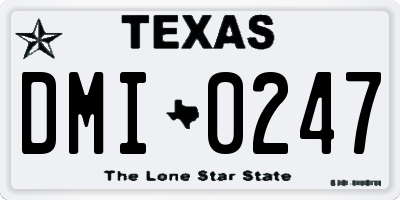 TX license plate DMI0247