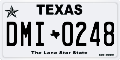 TX license plate DMI0248