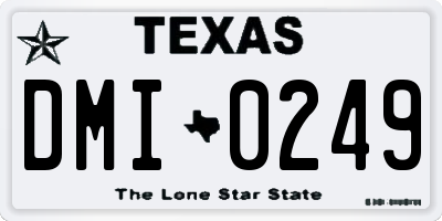 TX license plate DMI0249