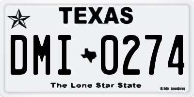 TX license plate DMI0274