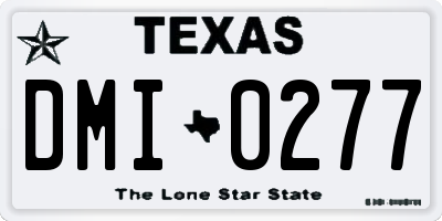 TX license plate DMI0277