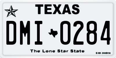 TX license plate DMI0284