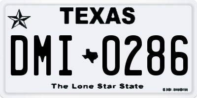 TX license plate DMI0286